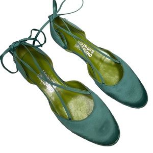 Salvatore Ferragamo | Satin d'orsay espadrilles
